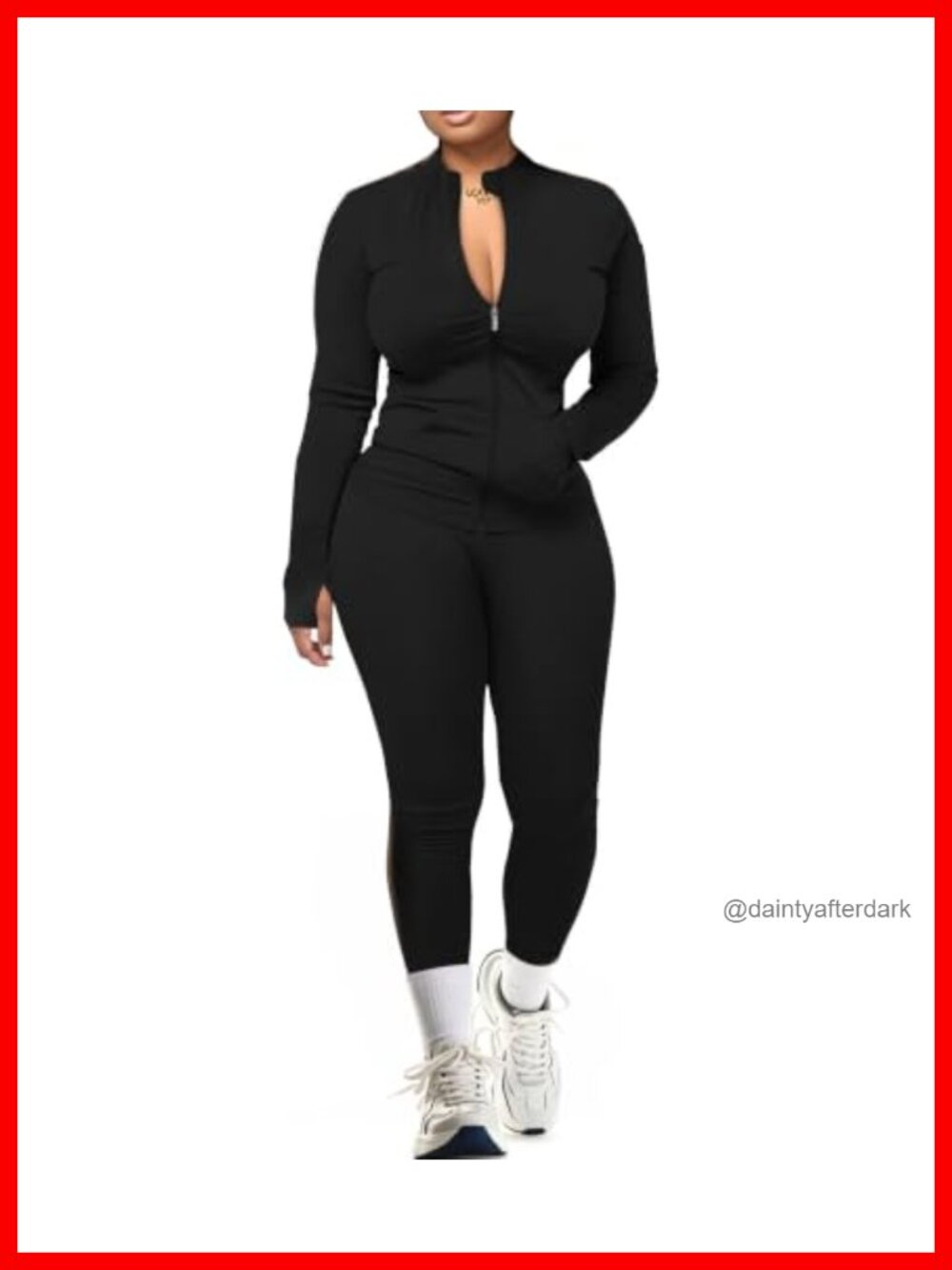 UOUA Women 2 Piece Workout Set Zip Up Top Leggings Gym Athletic Tracksuit